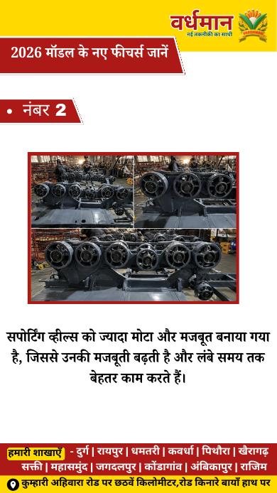2. मजबूत सपोर्टिंग व्हील्स